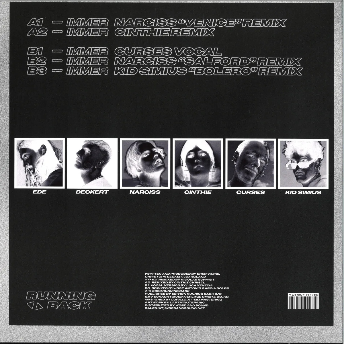 Back cover — Ede&Deckertfeat.Sarglad — Immer Remixes