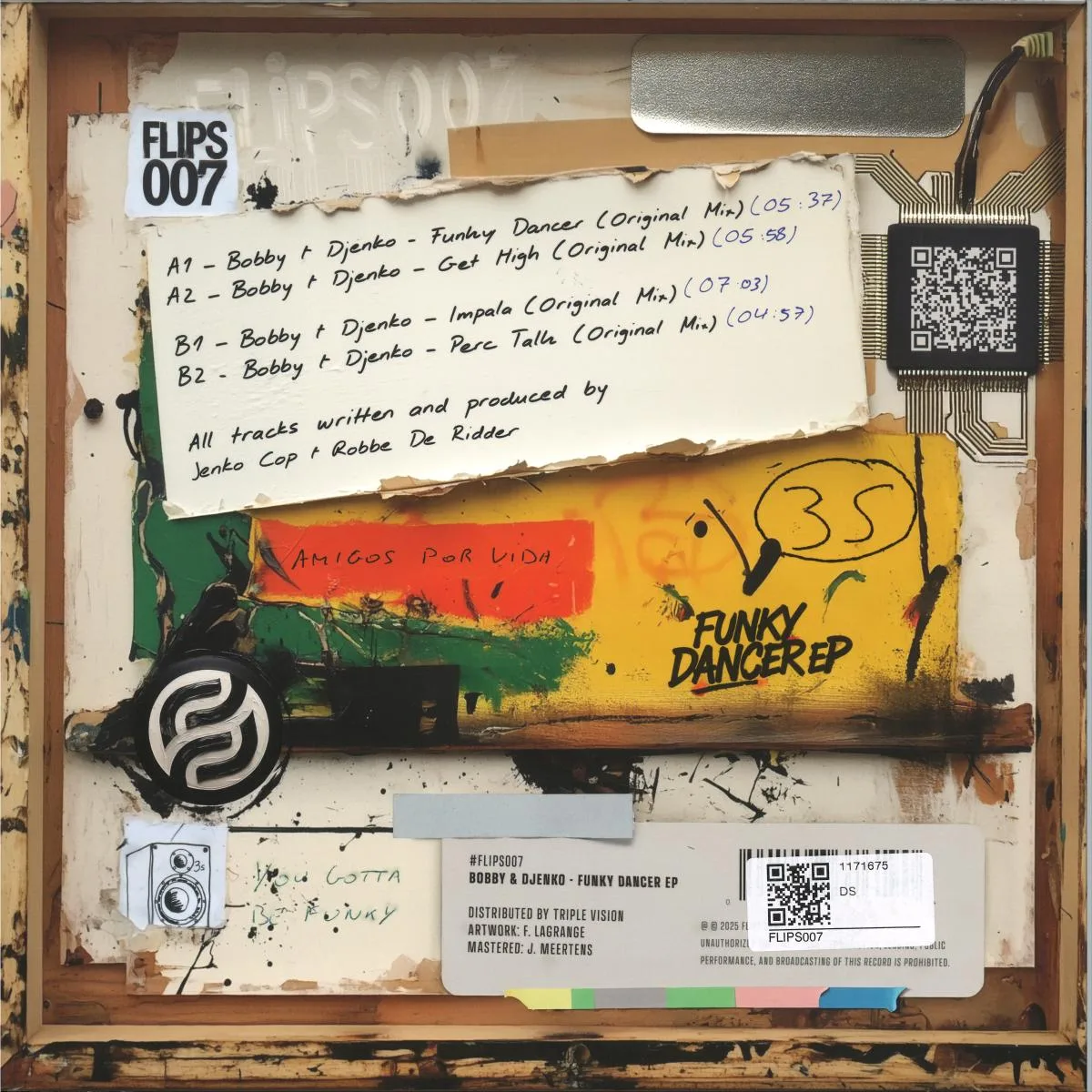 Обратная сторона обложки — Bobby & Djenko — Funky Dancer EP