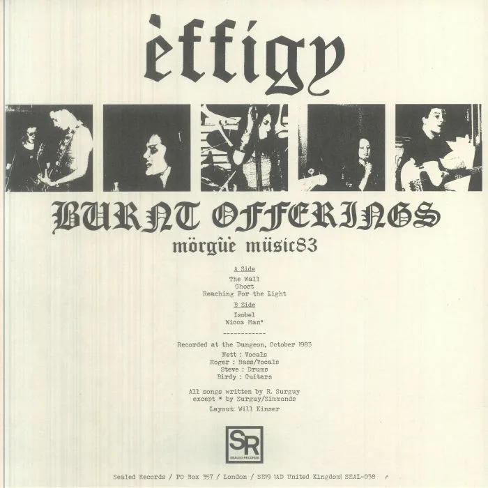 Back cover — EFFIGY — Burnt Offerings (reissue)