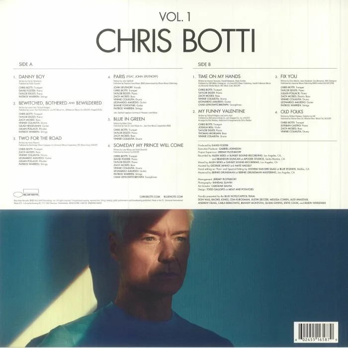 Back cover — Chris BOTTI — Vol 1
