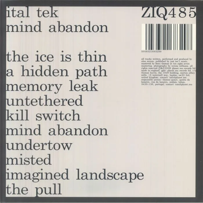 Обратная сторона обложки — ITAL TEK — Mind Abandon
