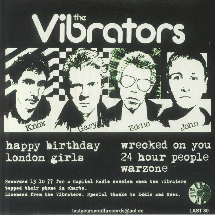 Back cover — VIBRATORS — Happy Birthday