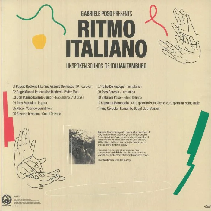 Back cover — VARIOUS — Ritmo Italiano: Unspoken Sounds Of Italian Tamburo