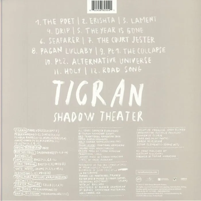 Обратная сторона обложки — Tigran HAMASYAN — Shadow Theater