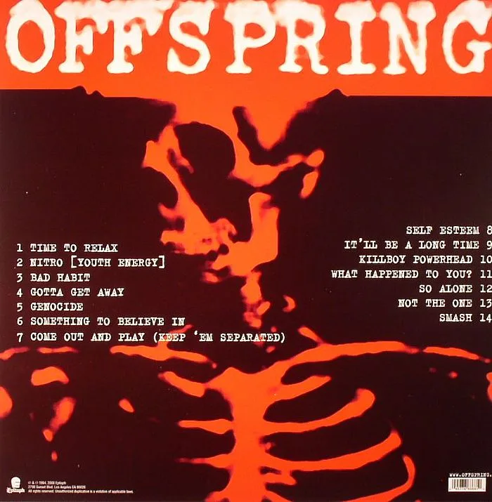 Обратная сторона обложки — The OFFSPRING — Smash (remastered)