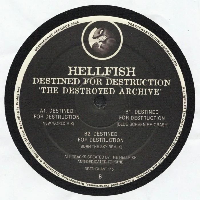 Обратная сторона обложки — HELLFISH — Destined For Destruction