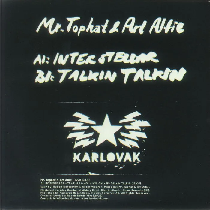 Back cover — MR TOPHAT / ART ALFIE — KVK 1200