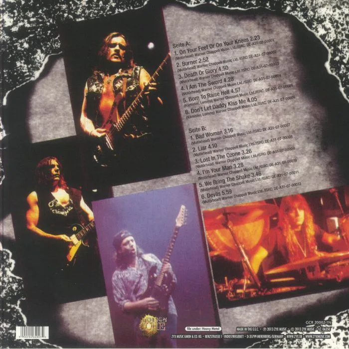 Back cover — MOTORHEAD — Bastards (reissue)