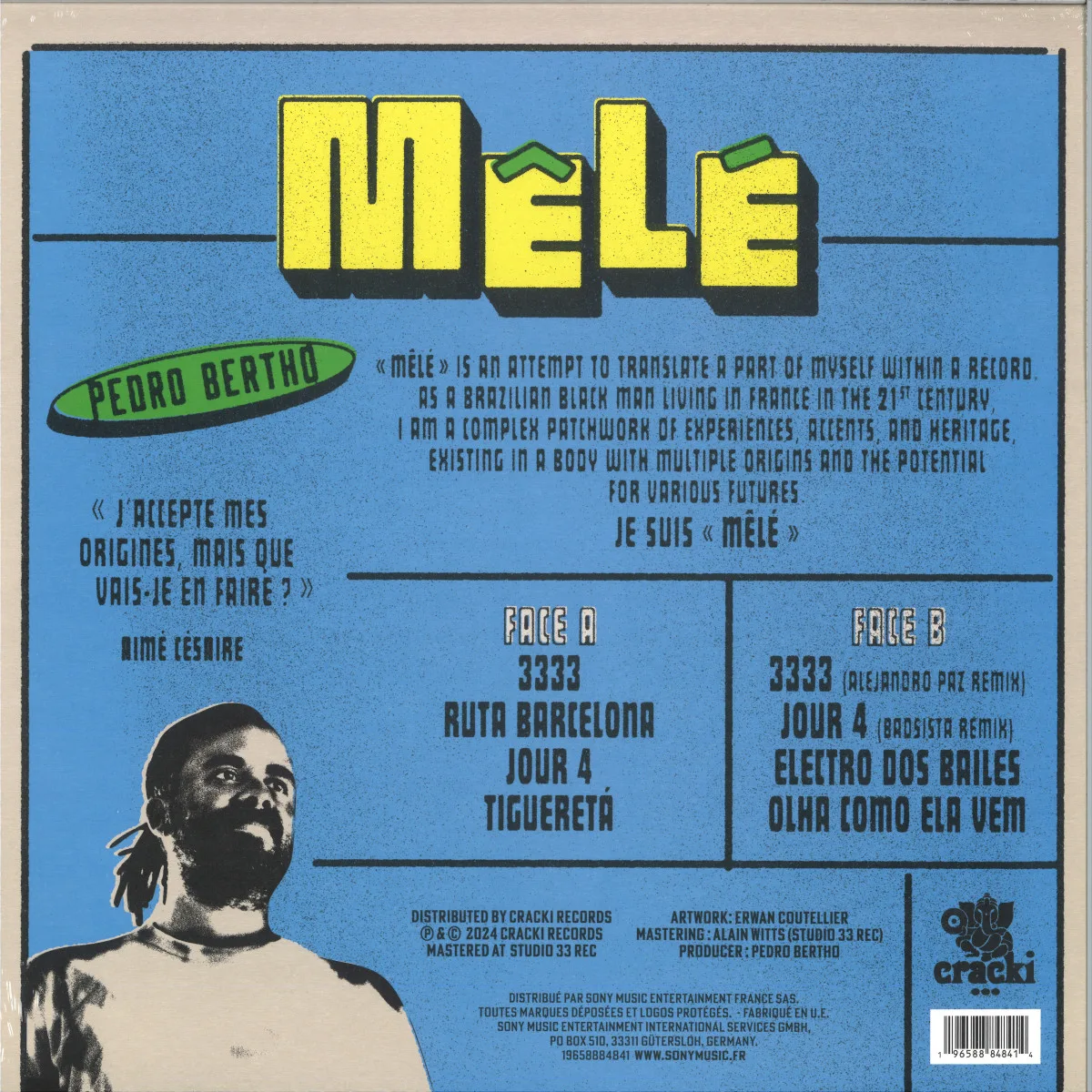 Back cover — Pedro Bertho — Mêlé LP