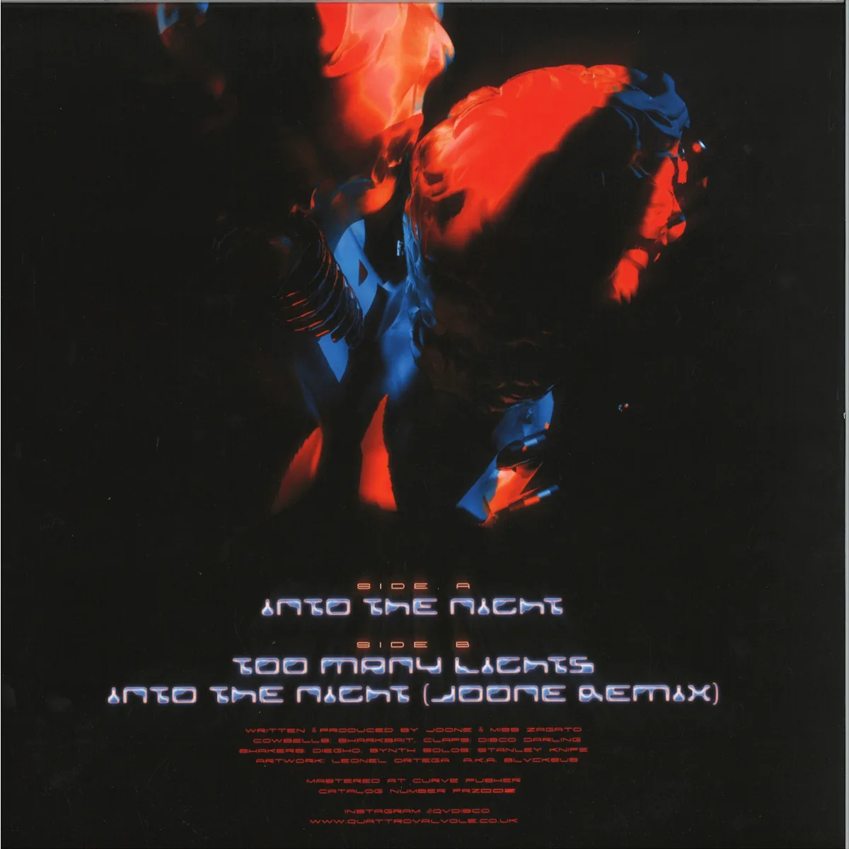 Back cover — Quattrovalvole — INTO THE NIGHT EP