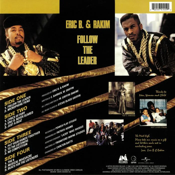 Back cover — ERIC B & RAKIM — Follow The Leader (reissue)