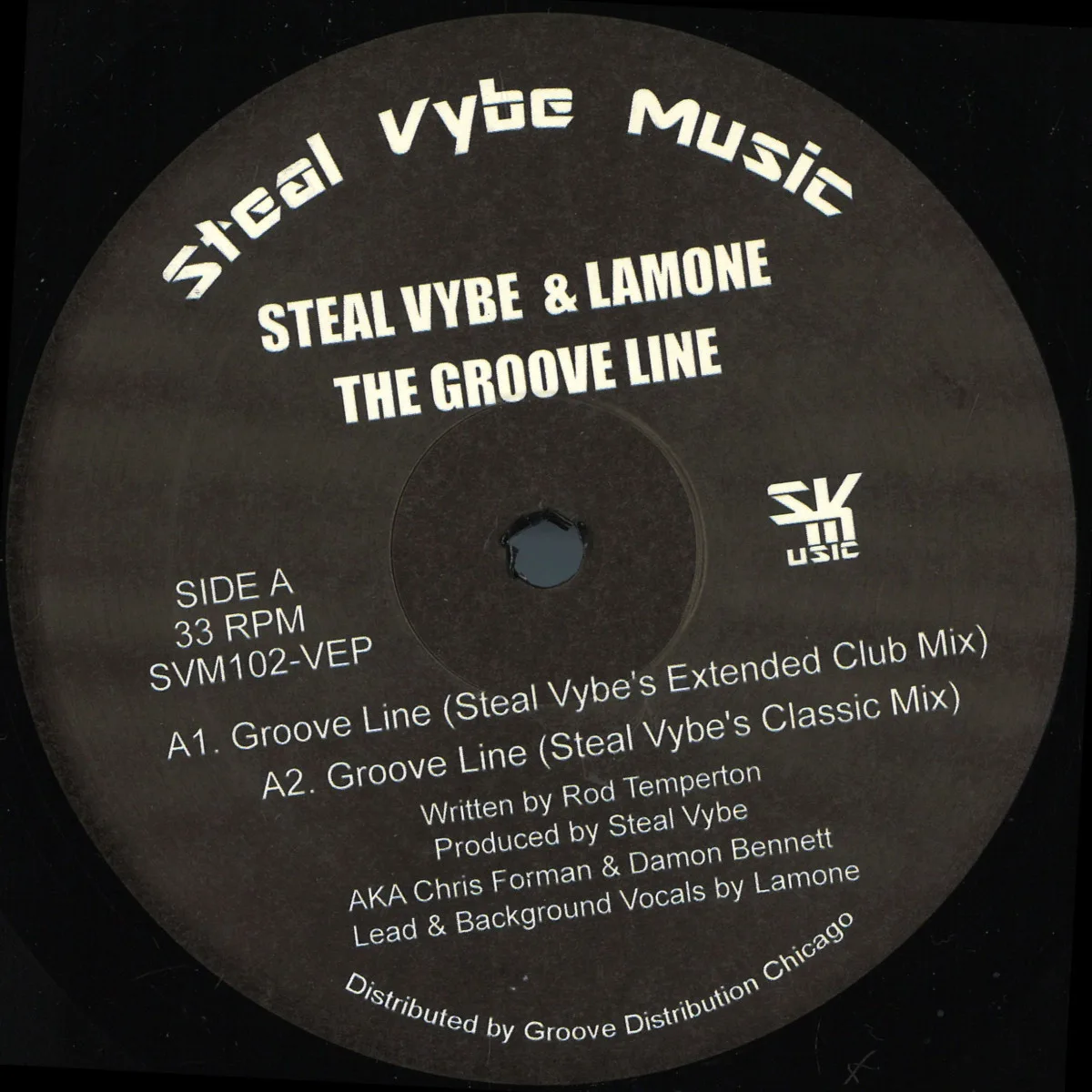 Лицевая сторона обложки — Steal Vybe&Lamone — The Groove Line