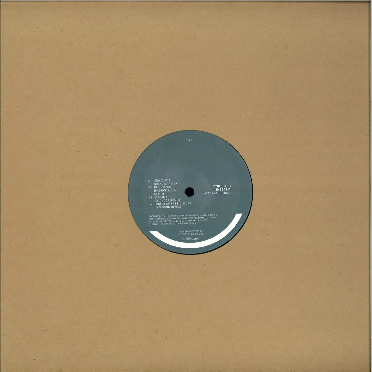 Back cover — Insect O. — Atacama Remixes