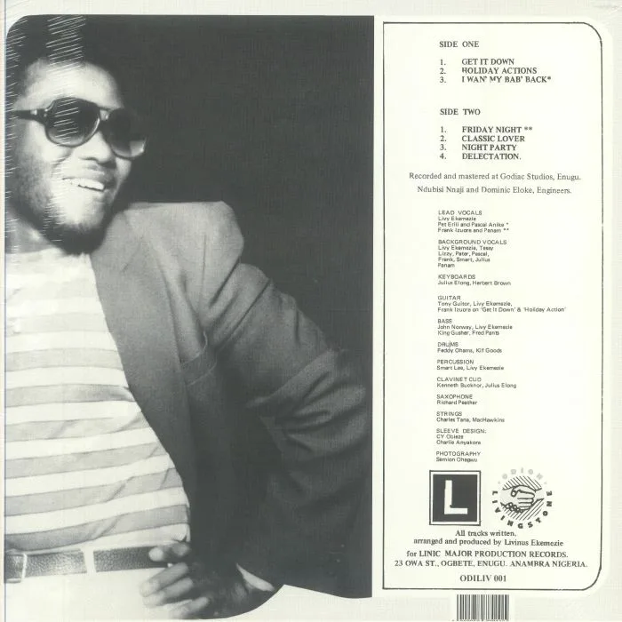 Back cover — Livy EKEMEZIE — Friday Night (remastered)