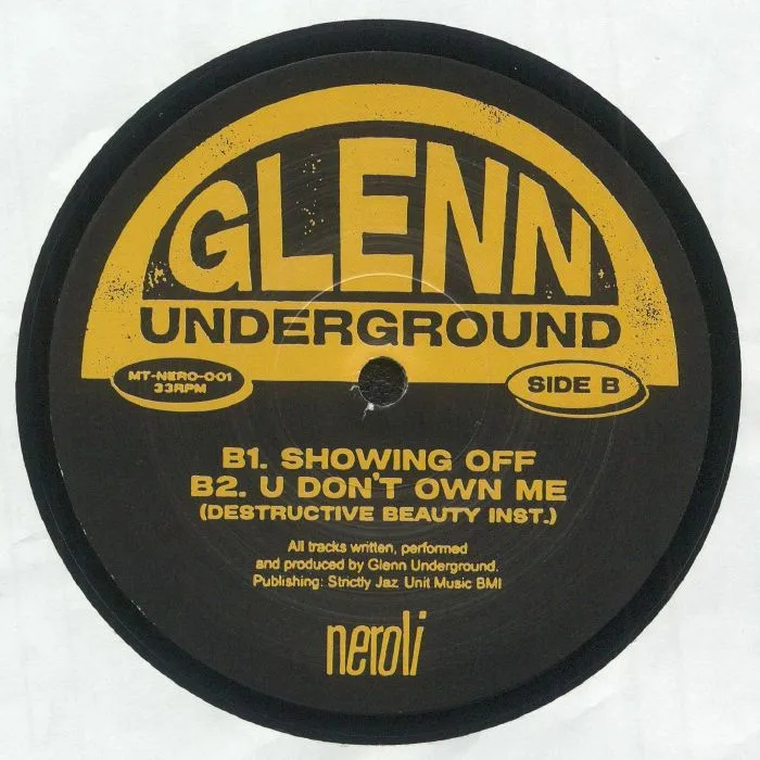 Back cover — GLENN UNDERGROUND — Mother Tongue X Neroli EP