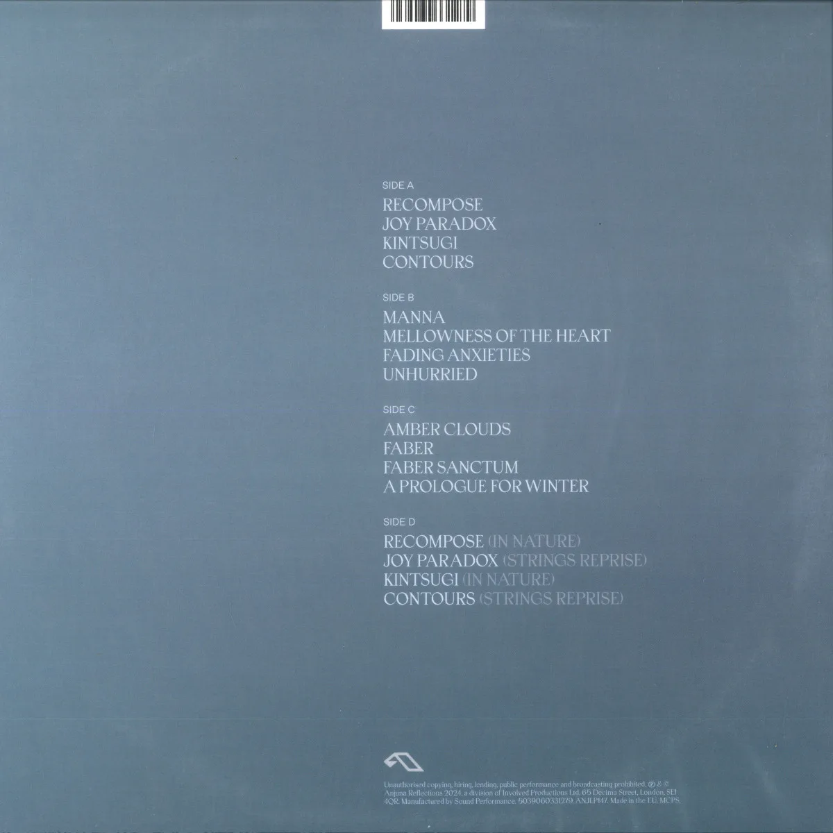 Back cover — Cephas Azariah — Joy Paradox LP 2x12"