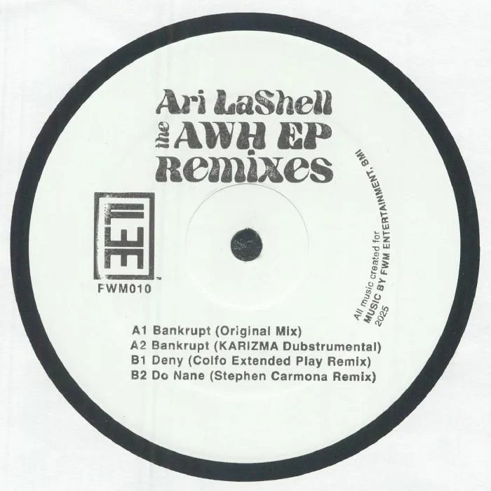 Лицевая сторона обложки — Ari LASHELL — AWH EP Remixes (Karisma, Coflo, Stephen Carmona)
