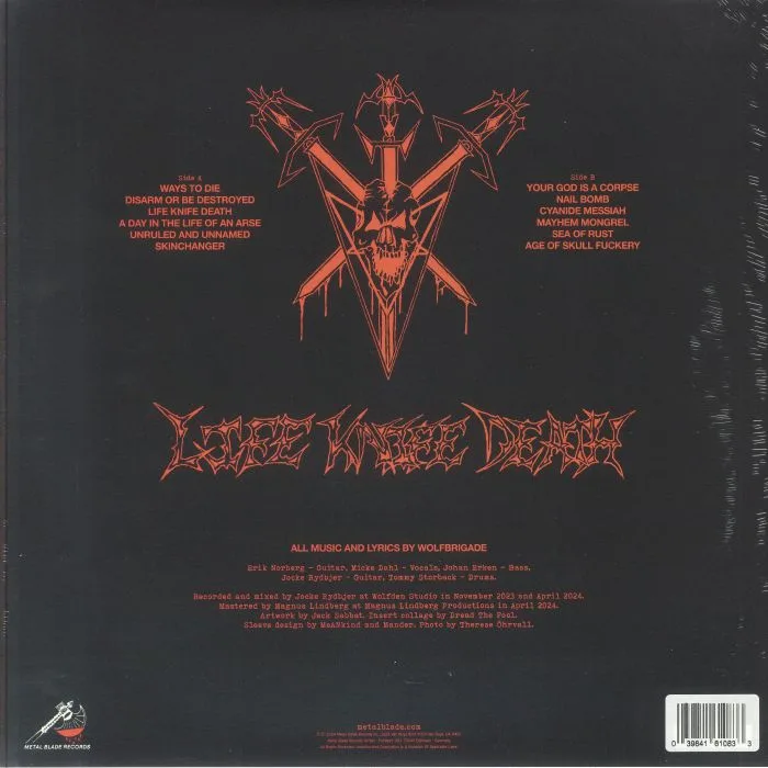 Back cover — WOLFBRIGADE — Life Knife Death