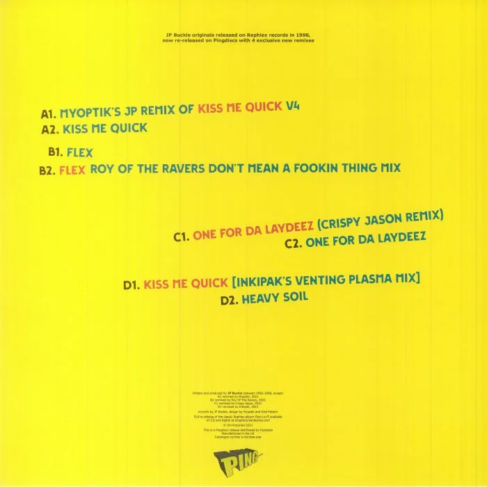Back cover — JP BUCKLE — Flyin Lo Fi Remix EP