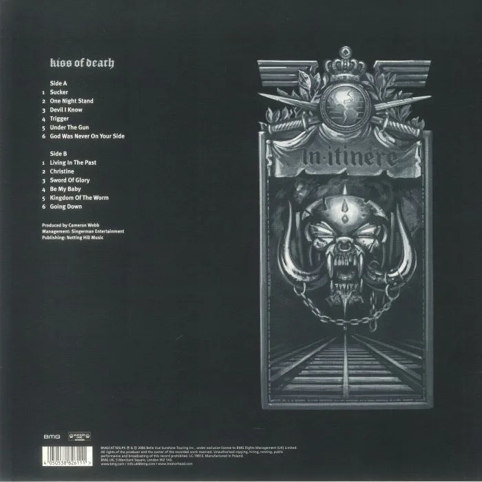 Back cover — MOTORHEAD — Kiss Of Death (reissue)