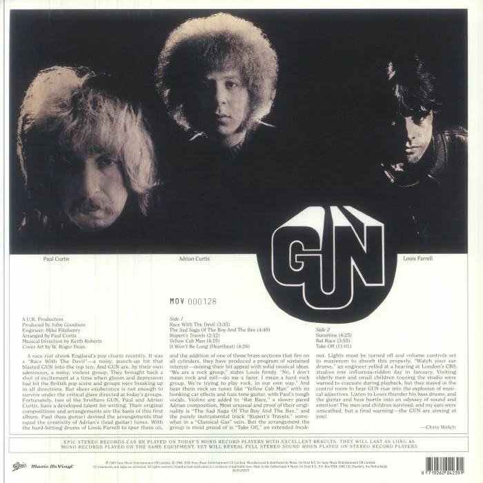 Обратная сторона обложки — The GUN — Gun