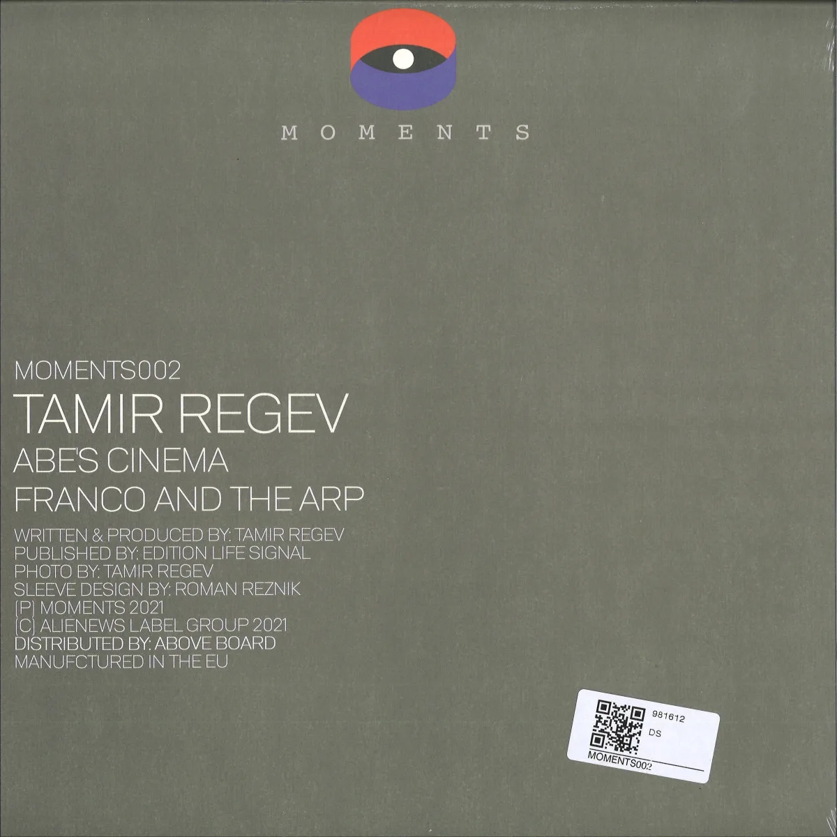 Back cover — Tamir Regev — Abe's Cinema / Franco and the Arp