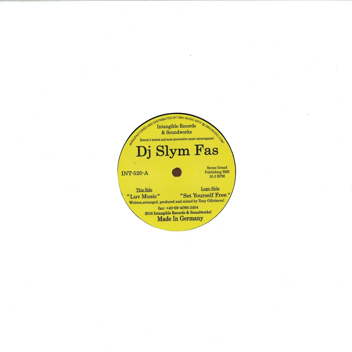 Back cover — Dj Slym Fas — Luv Music