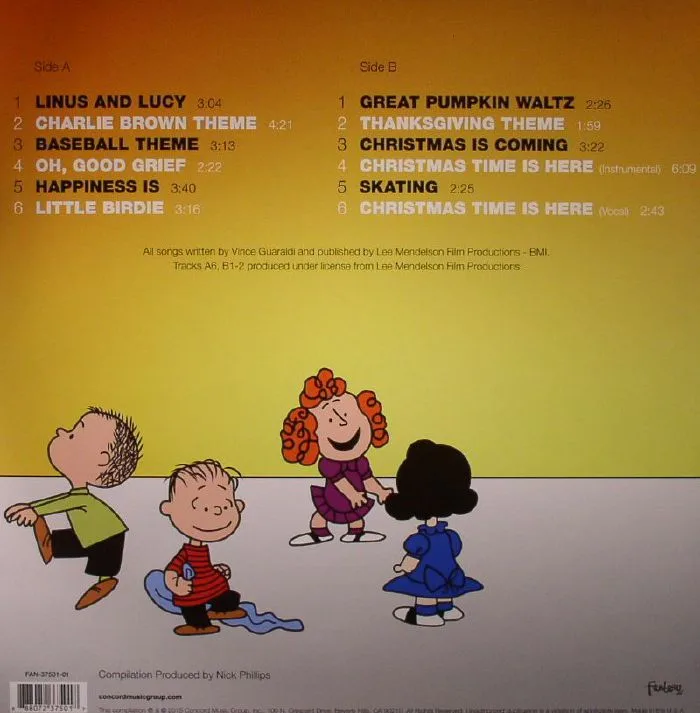 Back cover — VINCE GUARALDI TRIO — Peanuts Greatest Hits