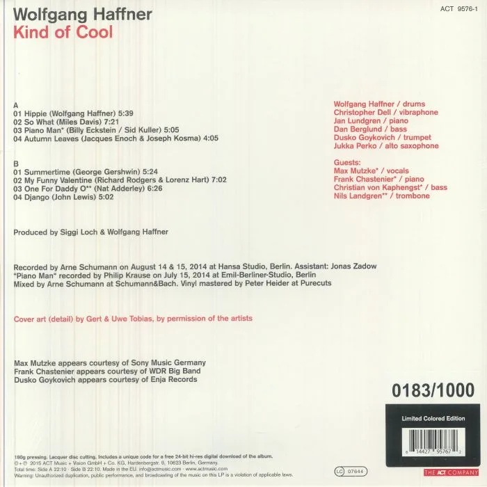 Back cover — Wolfgang HAFFNER — Kind Of Cool
