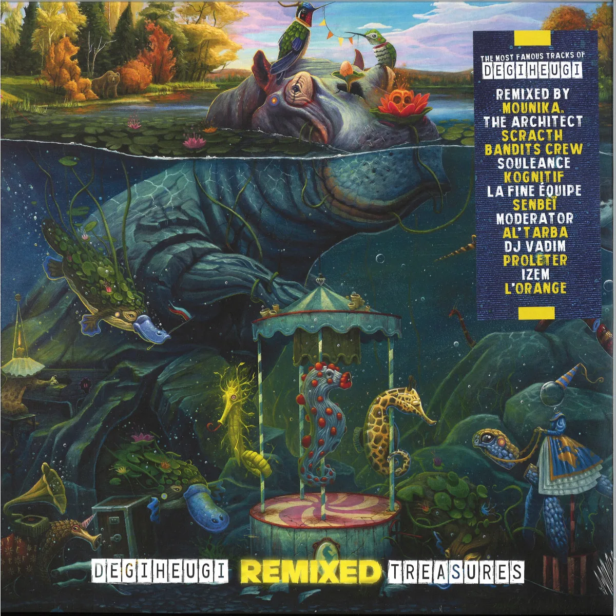 Front cover — Degiheugi — Remixed Treasures LP 2x12"