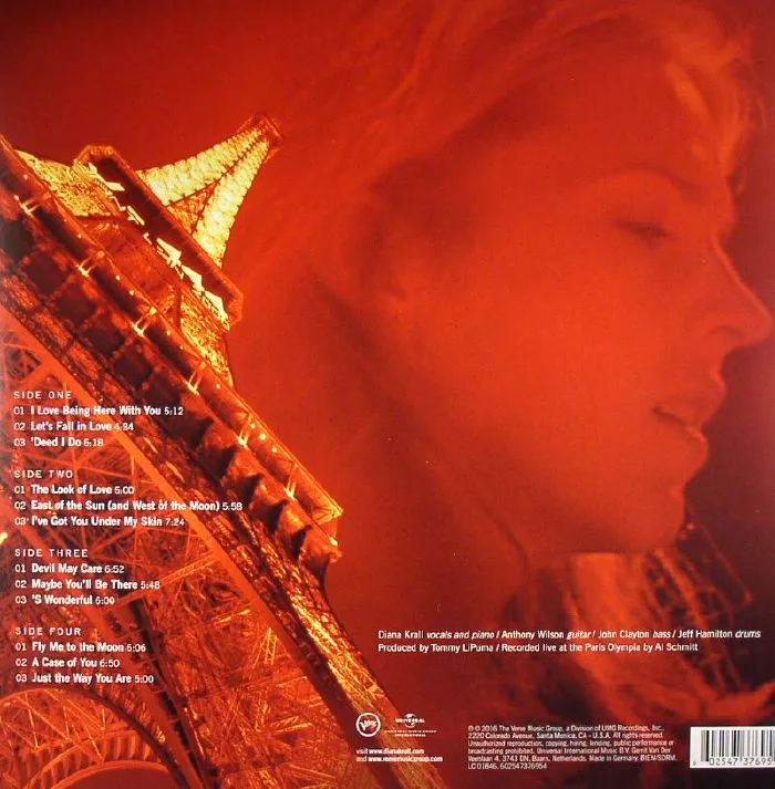 Back cover — Diana KRALL — Live In Paris