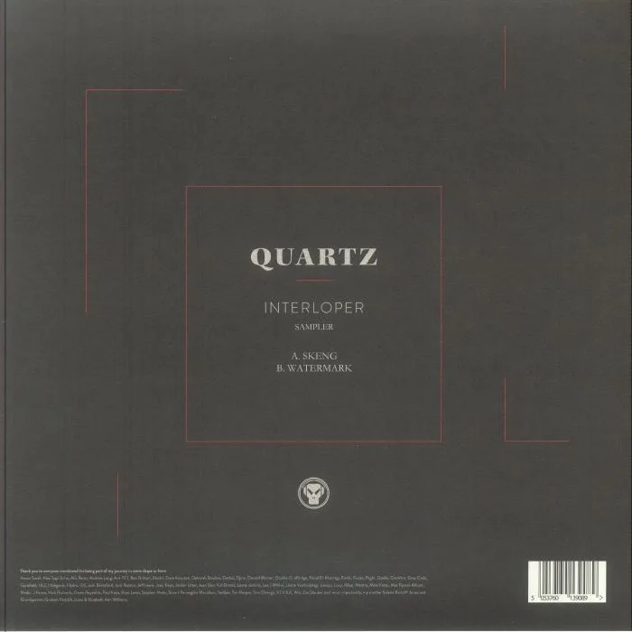 Обратная сторона обложки — QUARTZ — Interloper Sampler