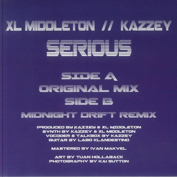 Обратная сторона обложки — XL MIDDLETON / KAZZEY — Serious