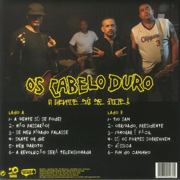 Back cover — OS CABELO DURO — A Gente So Se Fode