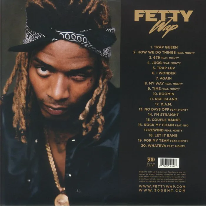 Back cover — FETTY WAP — Fetty Wap (Record Store Day RSD 2024)