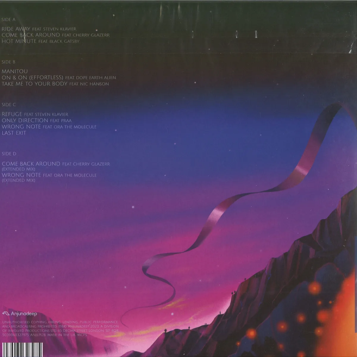 Back cover — Moon Boots — Ride Away LP 2x12"