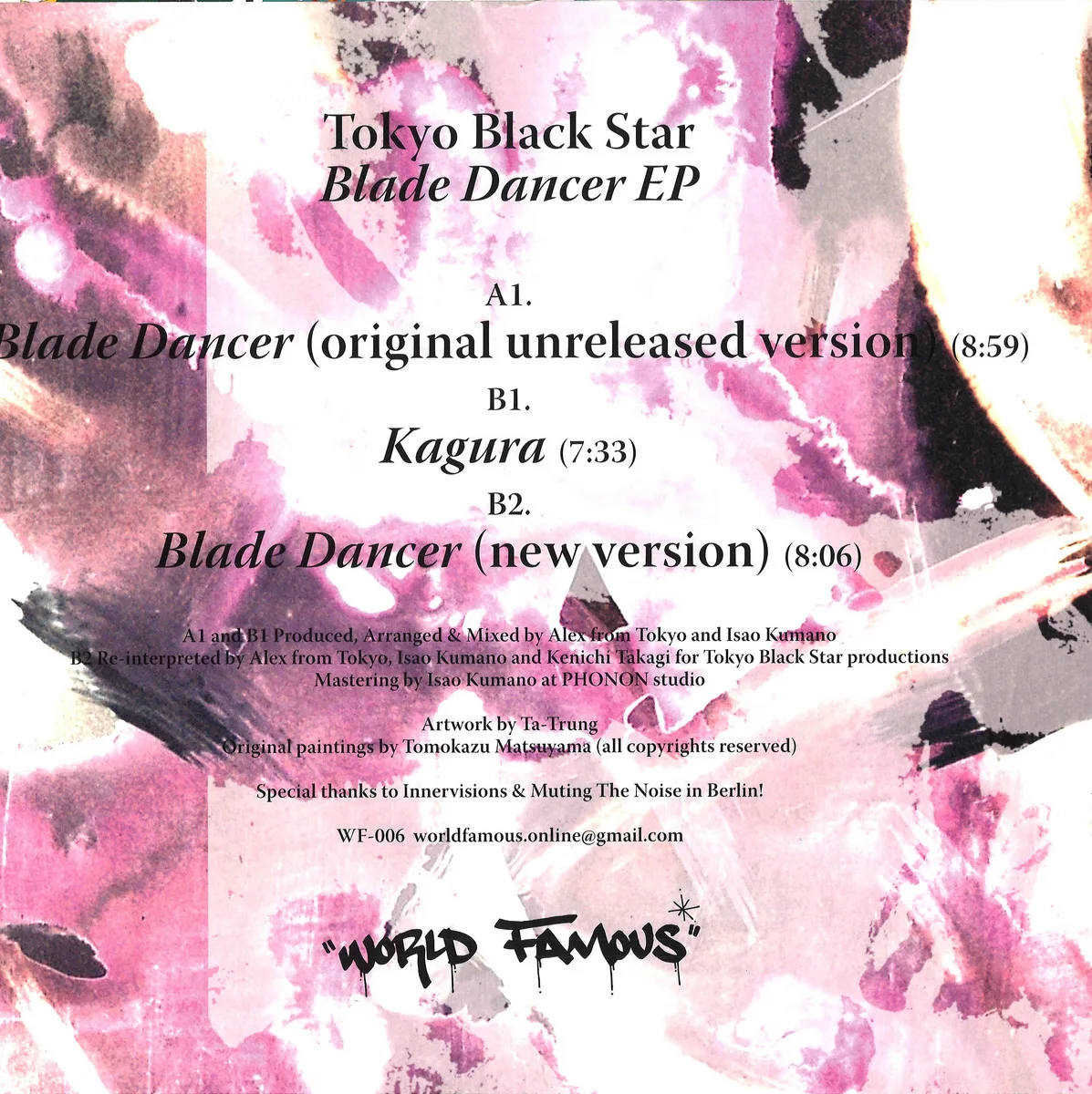 Back cover — Tokyo Black Star — Blade Dancer EP