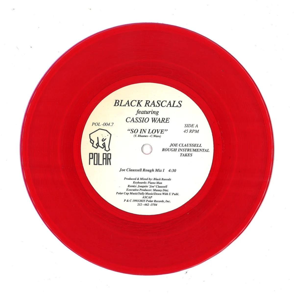 Front cover — Black Rascals — So In Love (Joe Claussell Remix) 7"