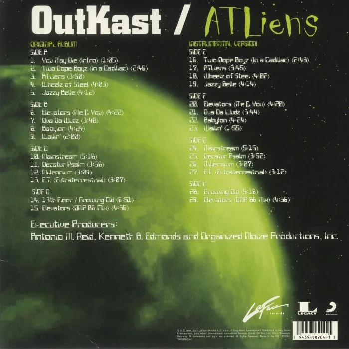 Back cover — OUTKAST — Atliens (25th Anniversary Deluxe Edition)