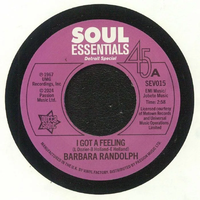 Barbara RANDOLPH — I Got A Feeling