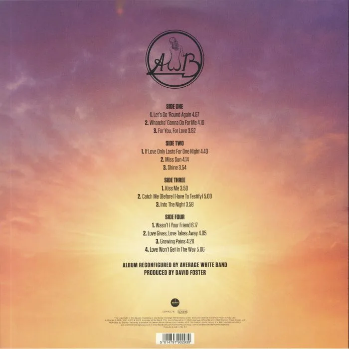 Back cover — AVERAGE WHITE BAND — On The Strip: The Sunset Sessions