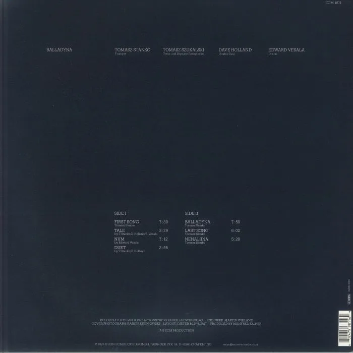 Back cover — Tomasz STANKO — Balladyna