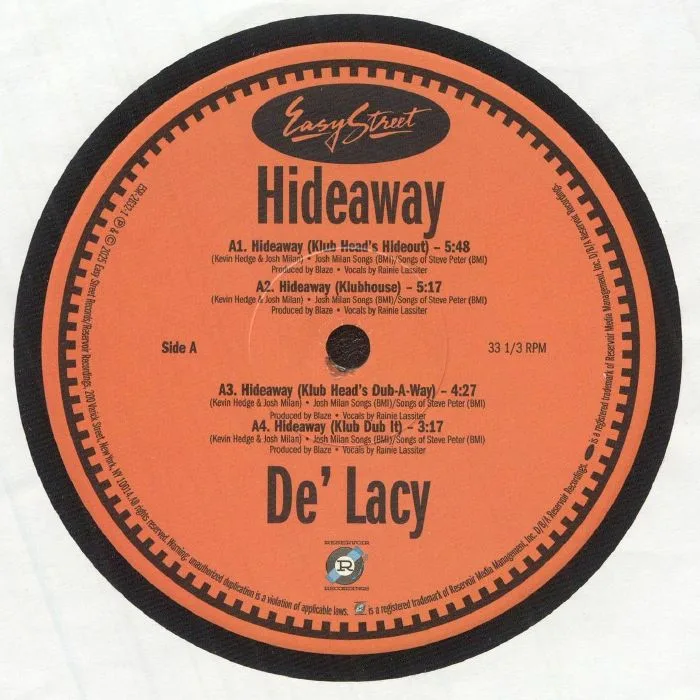 Front cover — DE'LACY — Hideaway (reissue)
