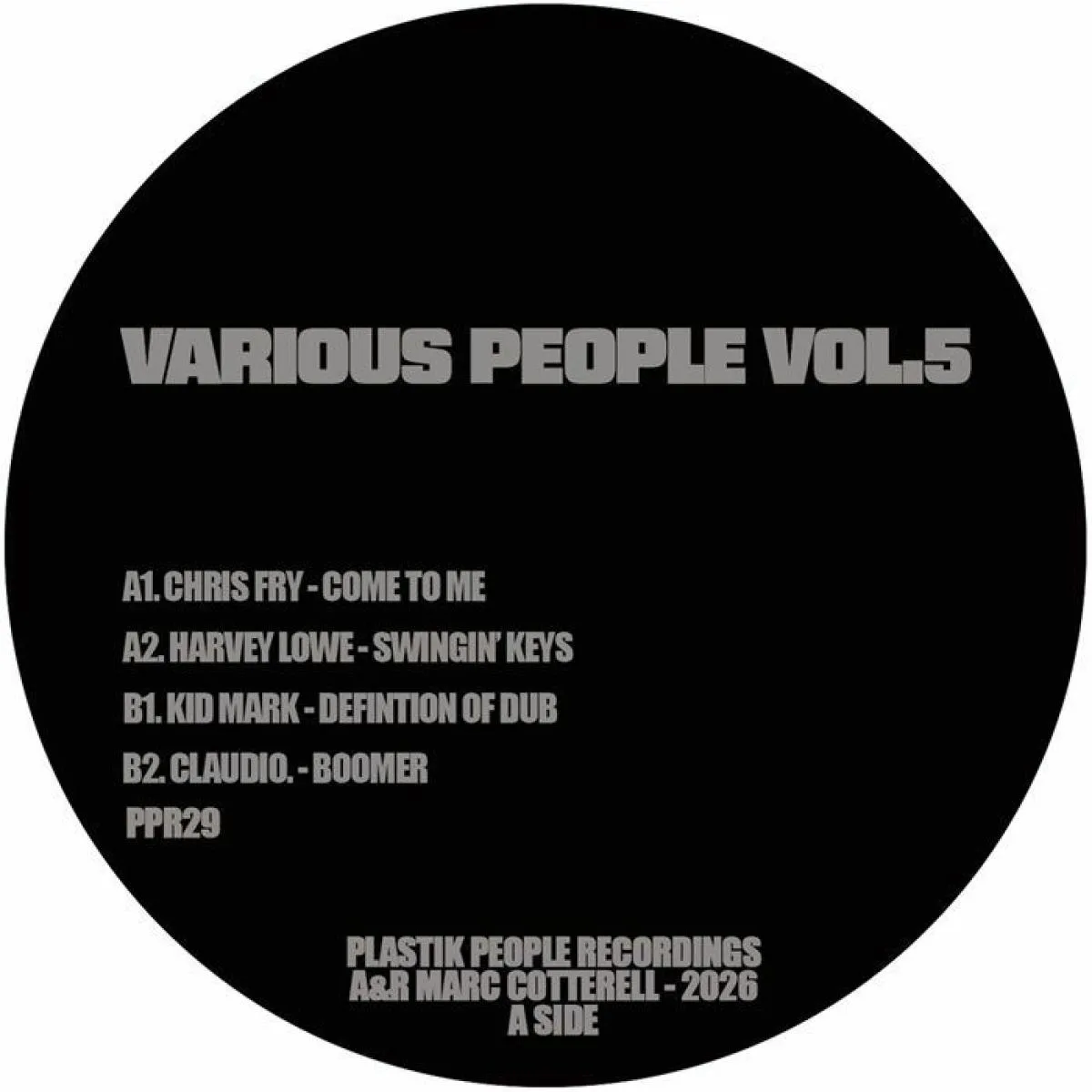 Front cover — Chris Fry / Harvey Lowe / Kid Mark / Claudio — Various People Vol 5