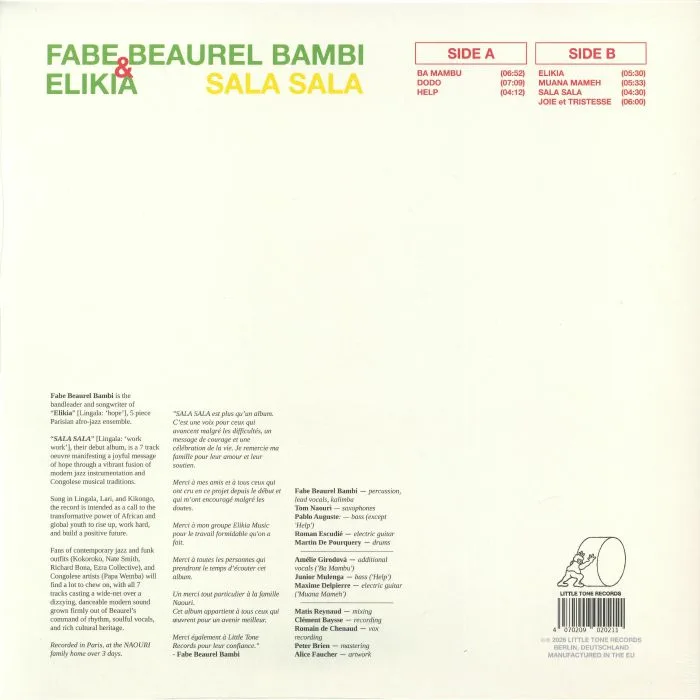 Обратная сторона обложки — Fabe Beaurel BAMBI / ELIKIA — Sala Sala