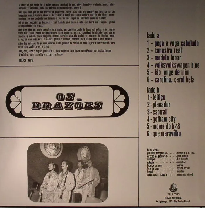 Back cover — OS BRAZOES — Os Brazoes