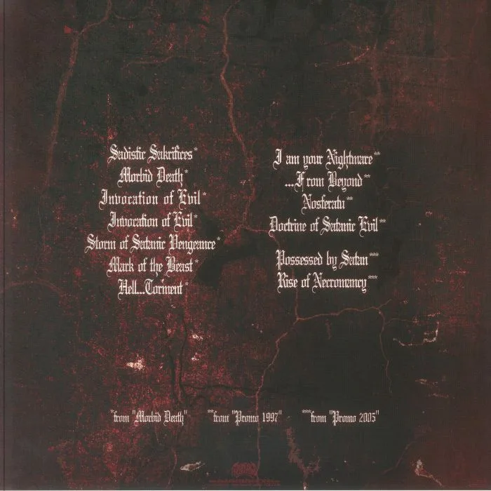Back cover — URN — Morbid Death & Birth Of Unreleased Nightmares