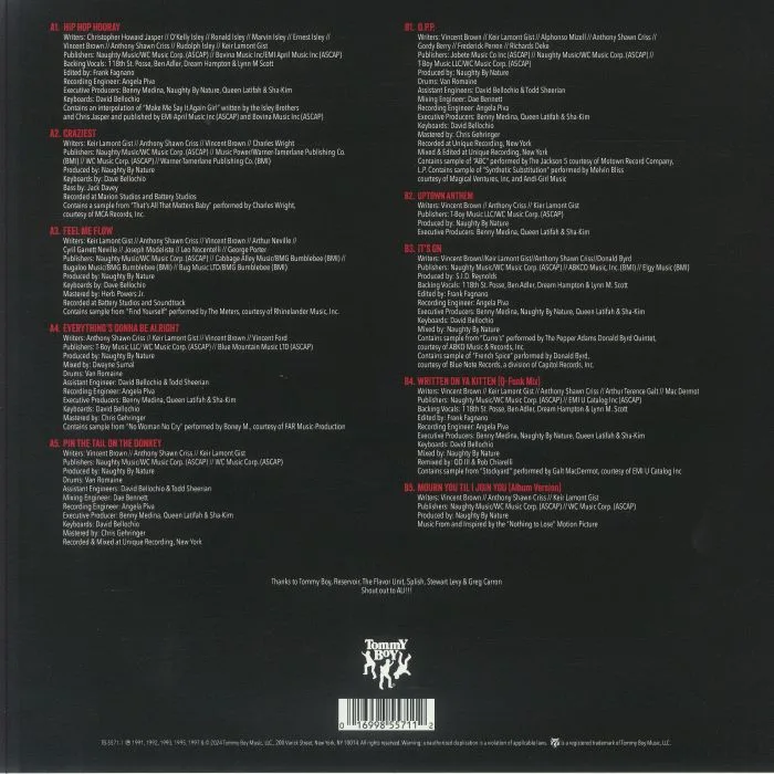 Back cover — NAUGHTY BY NATURE — The Naughtiest (remastered)