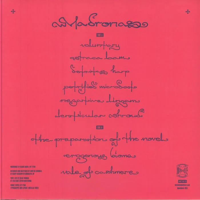 Back cover — MADRONAS — Erogenous Biome (B-STOCK)