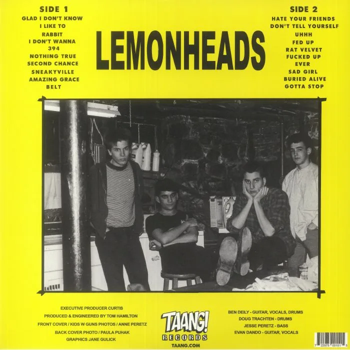 Обратная сторона обложки — LEMONHEADS — Hate Your Friends (reissue)